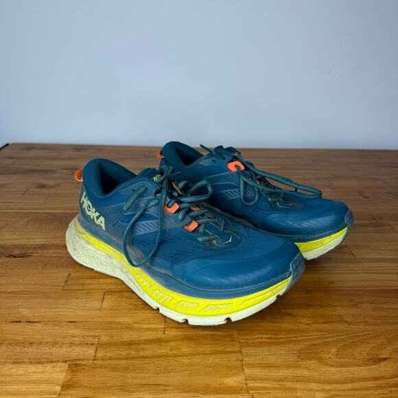 Hoka One One Stinson ATR 6 Blue Lace Up Athletic Sneakers Size 9.5